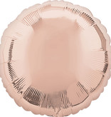 Folieballon Rond Rose Goud - 43 cm