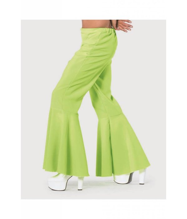 Hippie broek bi-stretch man neon groen