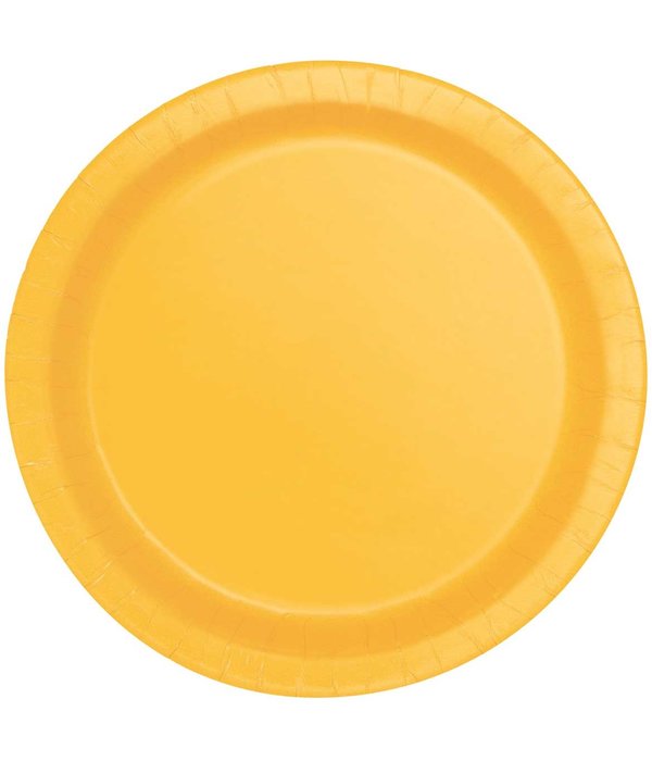 Bordjes Geel 20 Stuks - 18 cm