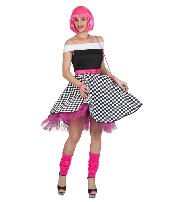 Rock 'n Roll Rok Zwart/Wit