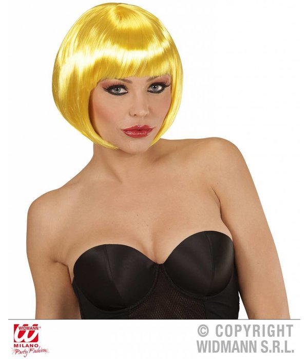 Boblijn pruik geel