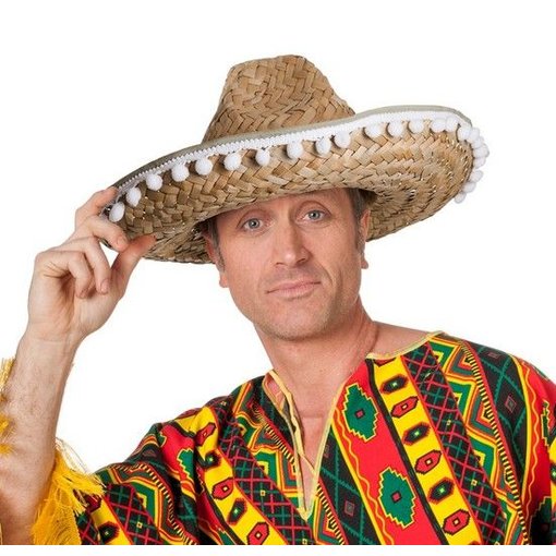 Sombrero met bolletjes