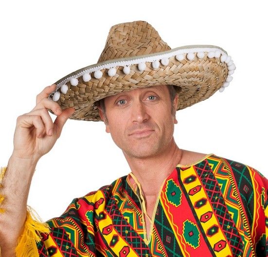 Sombrero met bolletjes