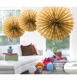 Gouden Honeycomb Waaier - 45cm