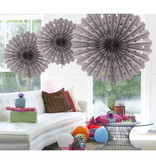 Zilveren Honeycomb Waaier - 45cm