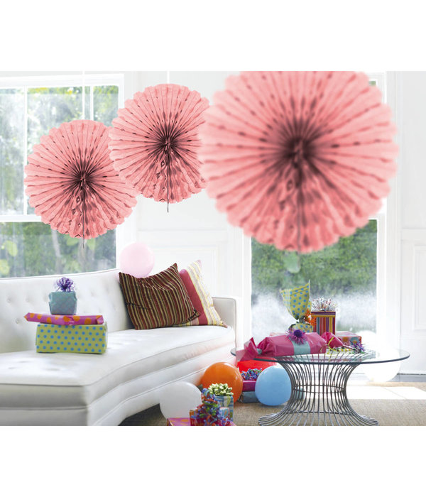 Baby roze Honeycomb Waaier - 45cm