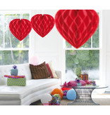 Honeycomb Hart Rood - 30cm