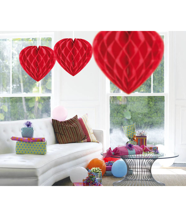 Honeycomb Hart Rood - 30cm