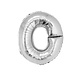 Folieballon zilver letter 'O' groot