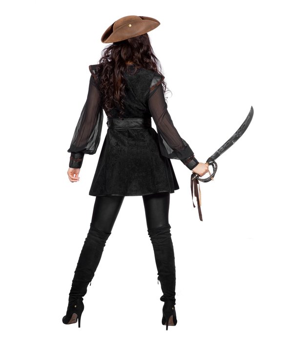Piratenpak Dames Zwart Luxe