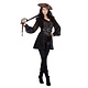 Piratenpak Dames Zwart Luxe