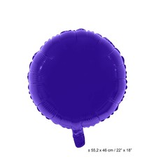 Folieballon Rond Paars - 46cm