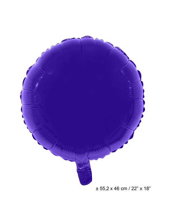 Folieballon Rond Paars - 46cm