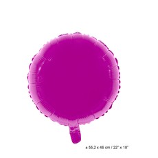 Folieballon Rond Fuchsia - 46cm
