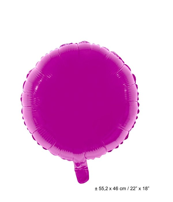 Folieballon Rond Fuchsia - 46cm