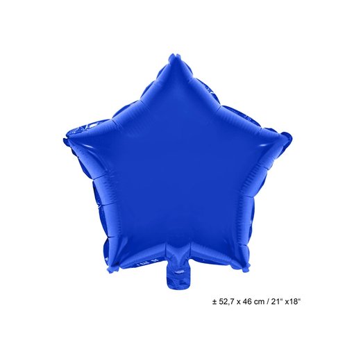 Folieballon Ster Donkerblauw - 46cm