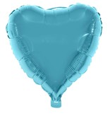 Folieballon Hart Lichtblauw - 46cm