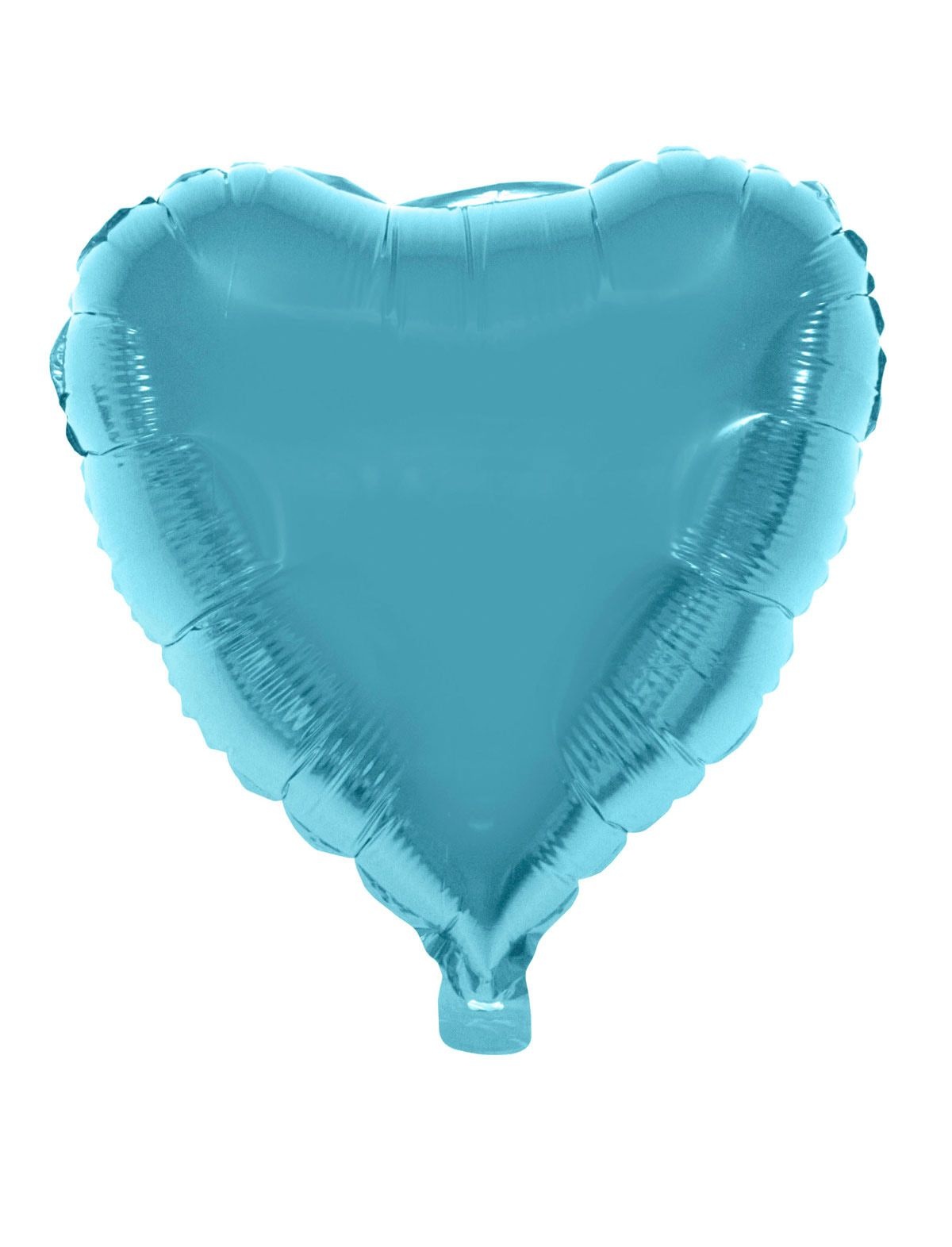 PARTYDECO - Licht blauwe hart ballon 46 cm