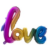 Folieballon Love Regenboog - 100x68cm