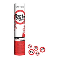 Confettikanon 70 jaar 20cm