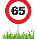 Verkeersbord 65 jaar tuin 36cm