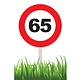 Verkeersbord 65 jaar tuin 36cm