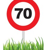Verkeersbord 70 jaar tuin 36cm