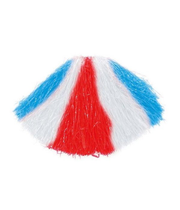 Cheerleader pompom rood-wit-blauw