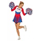 Cheerleader jurkje vrouw rood-wit-blauw