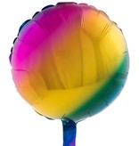 Folieballon Rond Regenboog - 46cm
