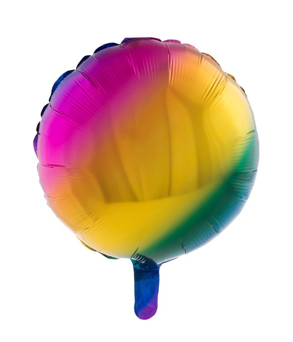 Folieballon Rond Regenboog - 46cm