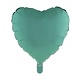 Folieballon Hart Chroom Groen - 46cm