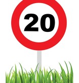 Verkeersbord 20 Jaar tuin 36cm