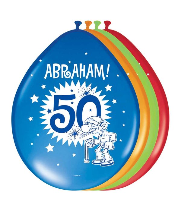50 Jaar Abraham Ballonnen - 8 stuks
