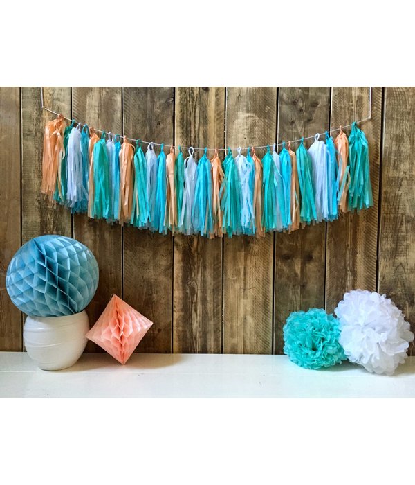 Tassel Slinger Blauw Pastel - 5 Meter