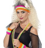 Zweetbanden set neon kleuren