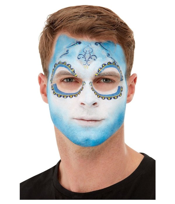 Make-up set Day of the Dead blauw wit