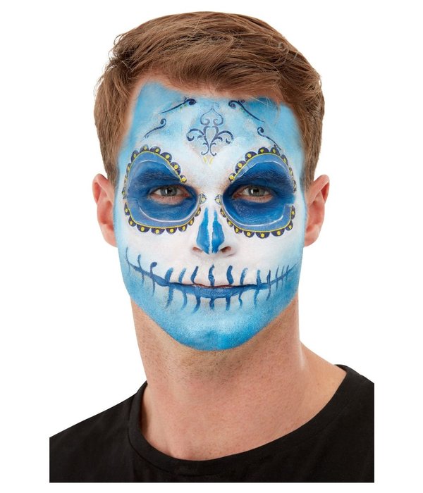 Make-up set Day of the Dead blauw wit