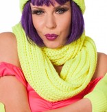 Sjaal rond neon geel