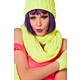 Sjaal rond neon geel