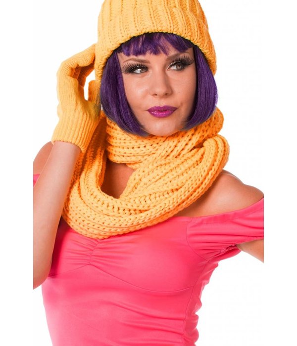 Sjaal rond neon oranje