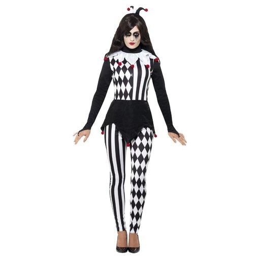 Vrouwelijke Pierrot kostuum Halloween