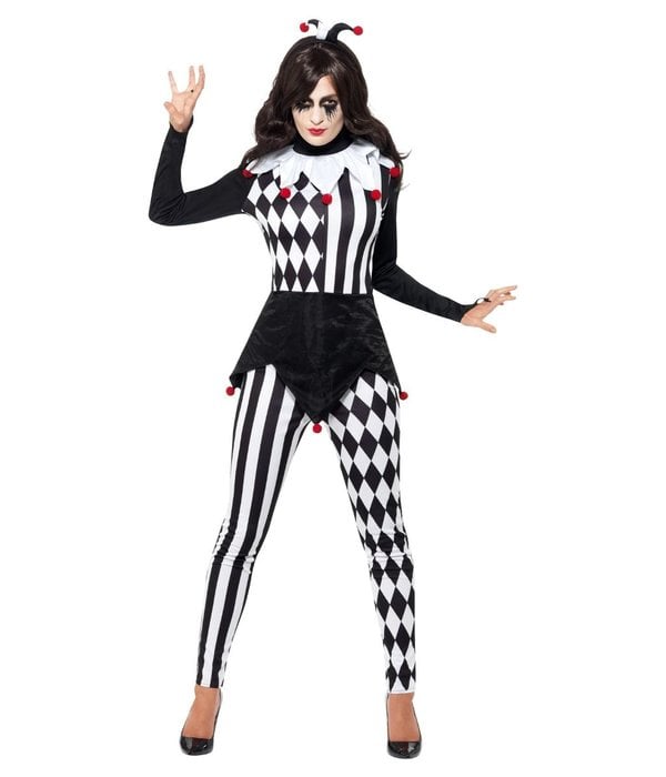 Vrouwelijke Pierrot kostuum Halloween