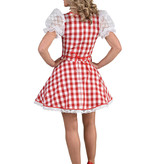 Sexy Dirndl Rosie rood/wit