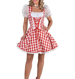Sexy Dirndl Rosie rood/wit