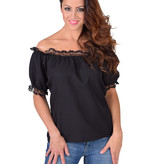 Blouse schoudervrij zwart