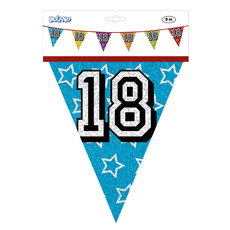 Holografische vlaggenlijn '18' (8 m)