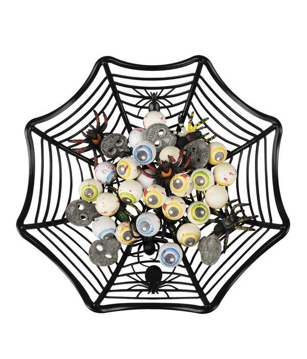 Halloweenmandje Spinnenweb (27 cm)