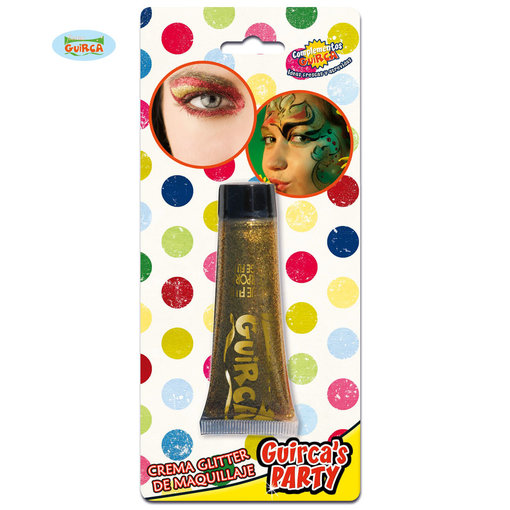 Glitter make up tube goud creme