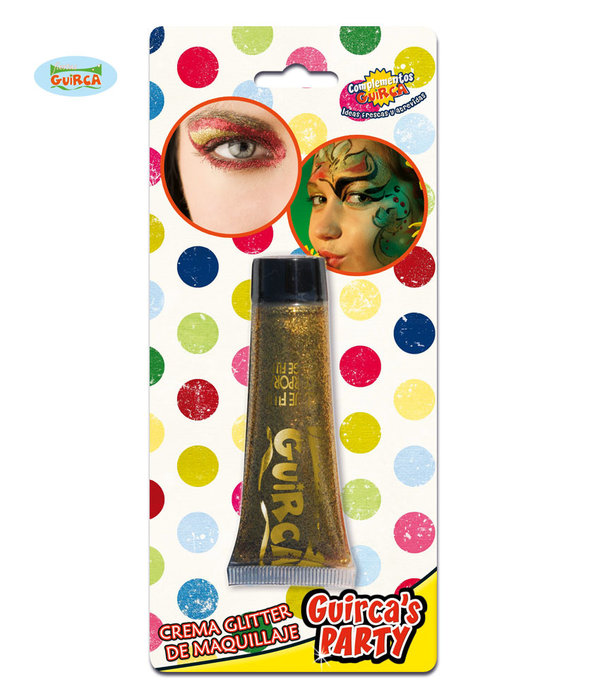 Glitter make up tube goud creme